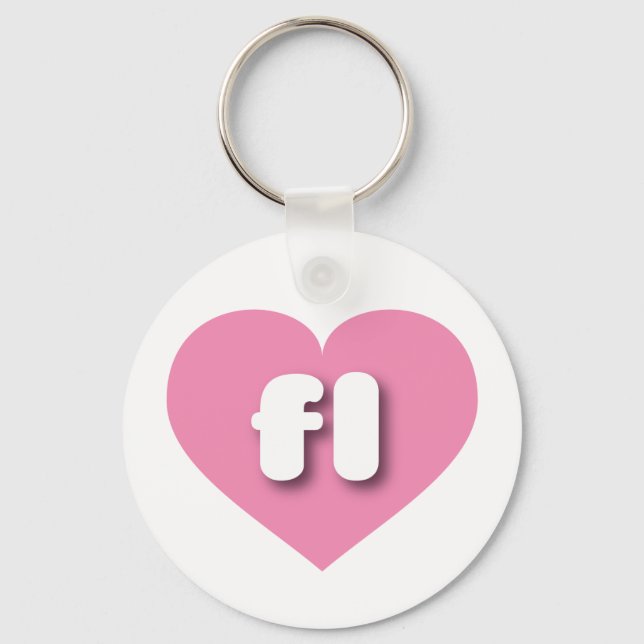 I love Florida - fl pink heart Keychain (Front)