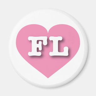 I love Florida - FL pink heart Magnet