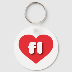 I love Florida - fl red heart  Keychain