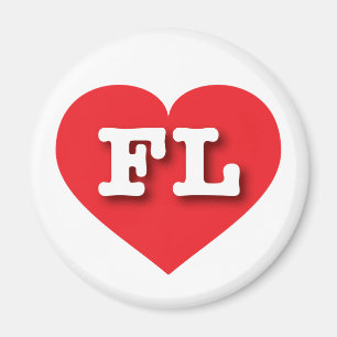 I love Florida - FL red heart Magnet