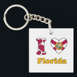 I love Florida Keychain<br><div class="desc">I love Florida I love key-ring Florida.</div>