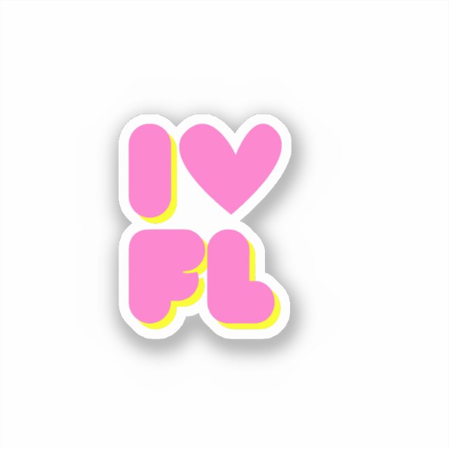 I Love Florida Sticker (Front)