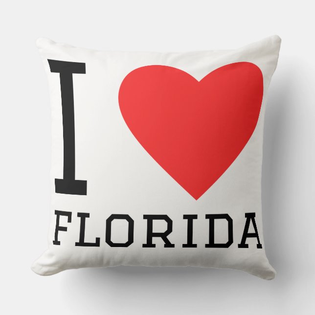 I love florida  throw pillow (Front)