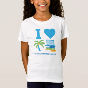 I Love Florida Virtual School Youth T-Shirt, White T-Shirt