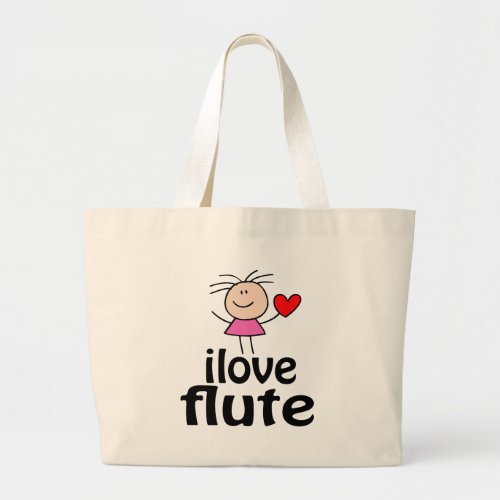 I Love Flute Tote Bag