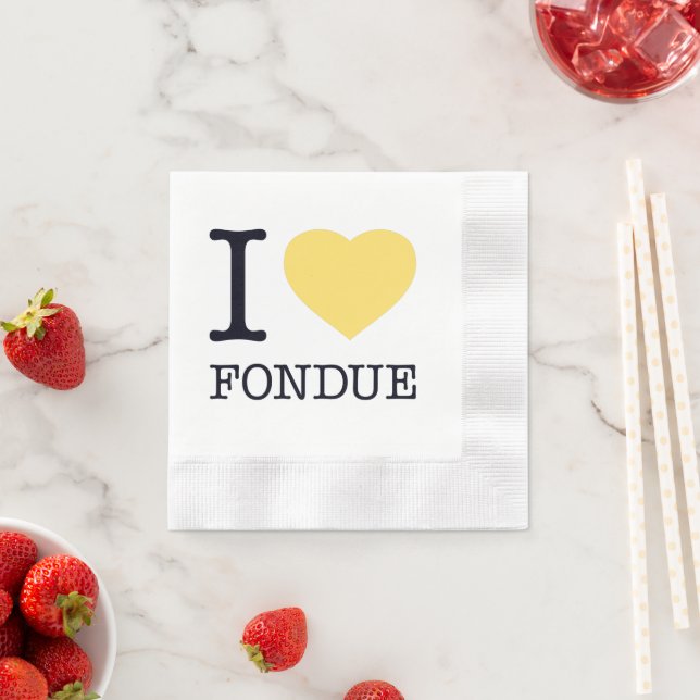I LOVE FONDUE NAPKINS (Insitu)