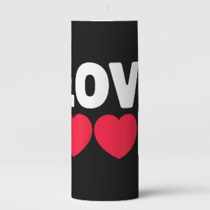 I Love Food Funny Foodie Gift for Men Pillar Candle