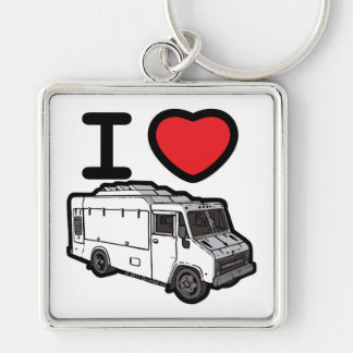 I Love Food Trucks! Keychain