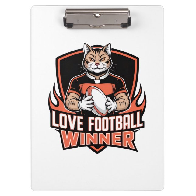 I love football  clipboard (Front)