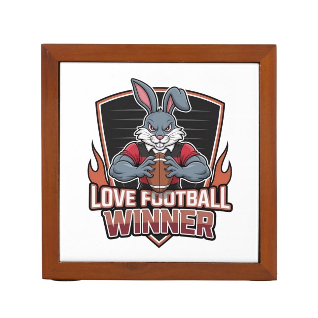 I love football  desk organizer (Front)