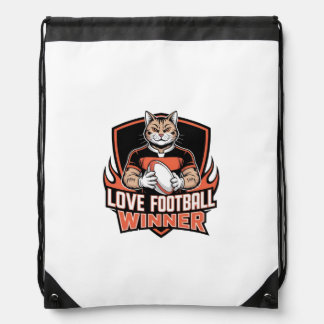 I love football drawstring bag