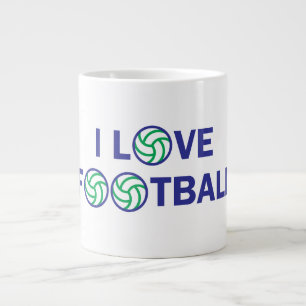 I love football giant coffee mug