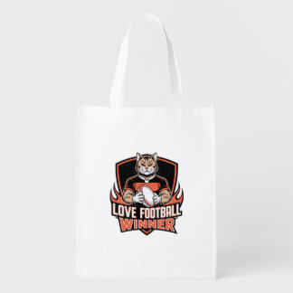 I love football grocery bag