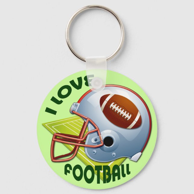 I LOVE FOOTBALL KEYCHAIN (Front)