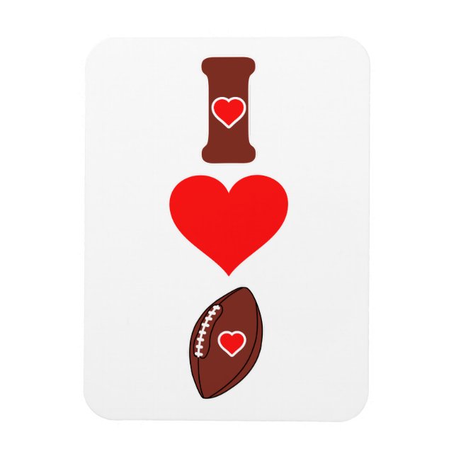 I love Football Magnet (Vertical)