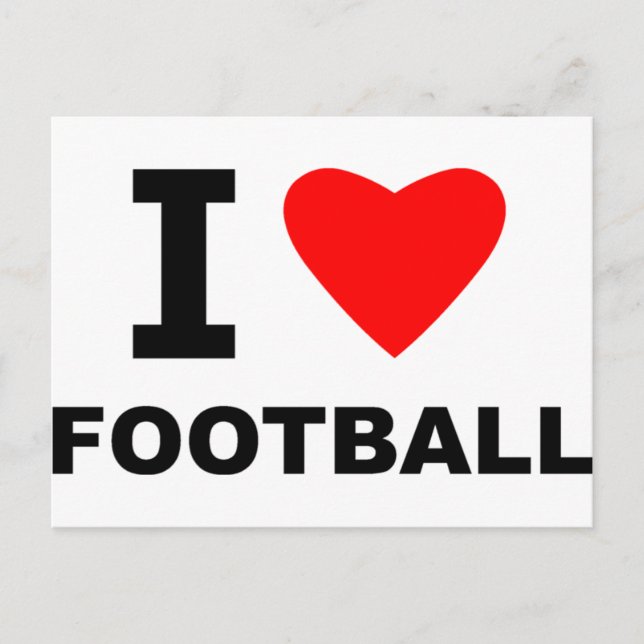 I Love Football Postcard (Front)