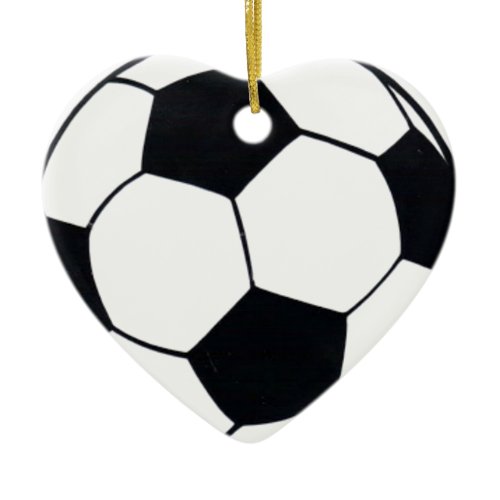 I Love Football (Soccer) Heart of the Game: I Love Ceramic Ornament