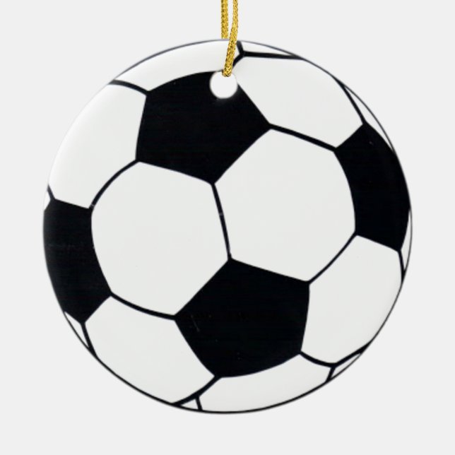 I Love Football (Soccer) Heart of the Game: I Love Ceramic Ornament (Front)