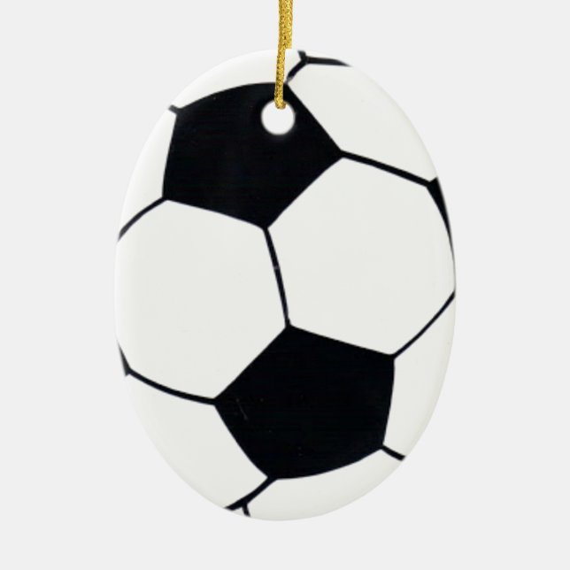 I Love Football (Soccer) Heart of the Game: I Love Ceramic Ornament (Front)