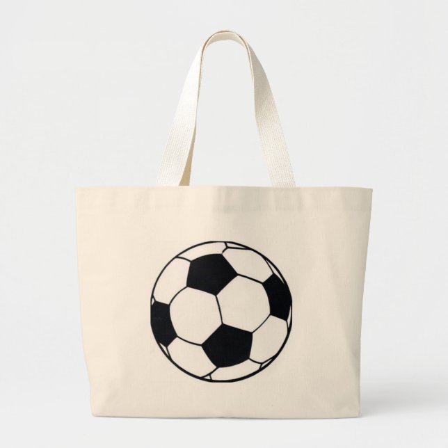 I Love Football (Soccer) Heart of the Game: I Love Large Tote Bag (Front)
