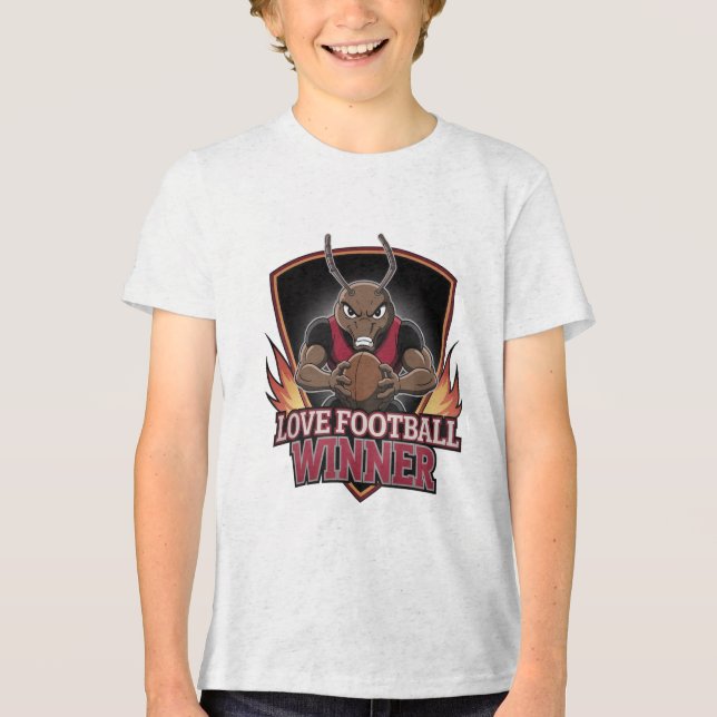 I love football  Tri-Blend shirt (Front)