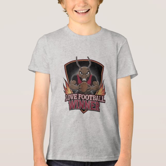 I love football  Tri-Blend shirt (Front)