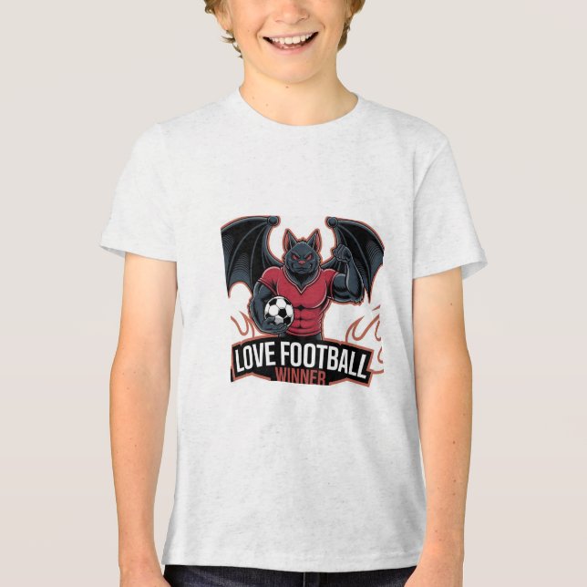 I love football  Tri-Blend shirt (Front)