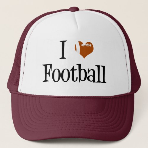 I Love Football Trucker Hat