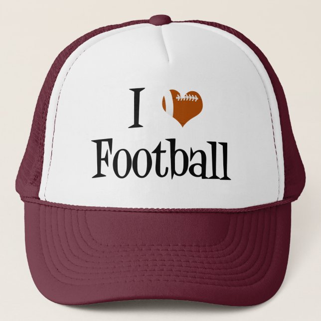 I Love Football Trucker Hat (Front)