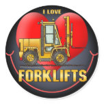 I Love Forklift Trucks Kids Sticker