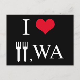 I Love Forks, WA Postcard