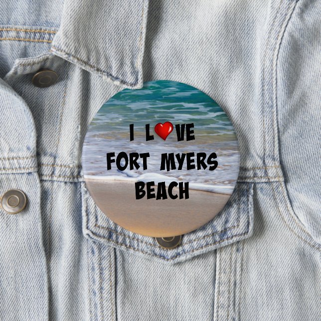 I Love Fort Myers Beach Button (In Situ)