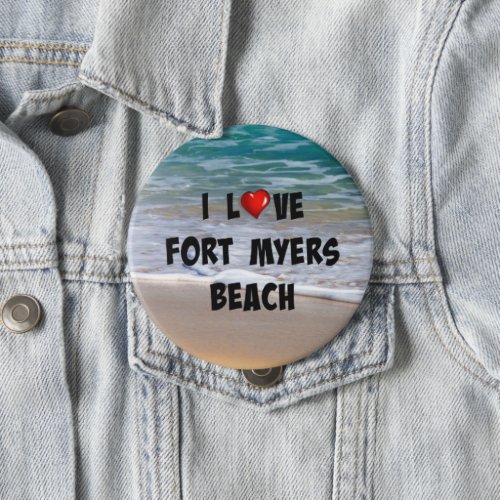 I Love Fort Myers Beach Button
