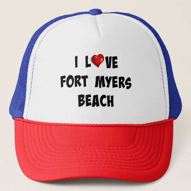 I Love Fort Myers Beach Trucker Hat (Front)