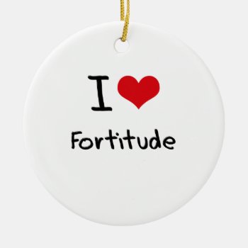 I Love Fortitude Ceramic Ornament by giftsilove at Zazzle