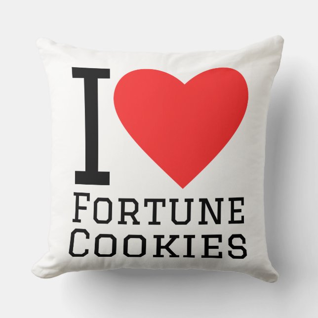 I love fortune cookies throw pillow (Front)