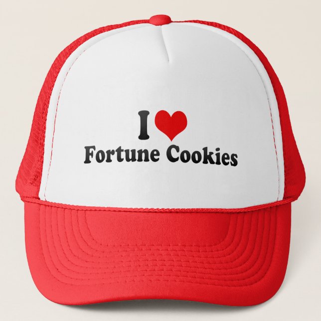 I Love Fortune Cookies Trucker Hat (Front)