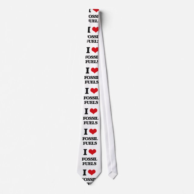 i LOVE fOSSIL fUELS Neck Tie (Front)