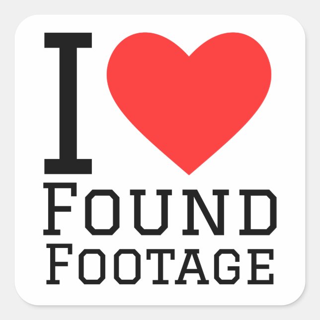 I love found footage  square sticker (Front)