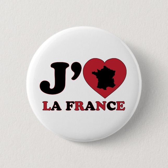 I Love France Button (Front)