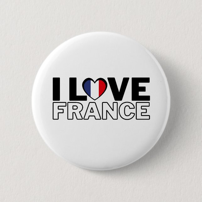 I LOVE FRANCE - For real French people! Button (Front)