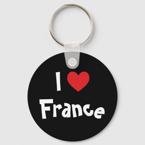 I Love France Keychain