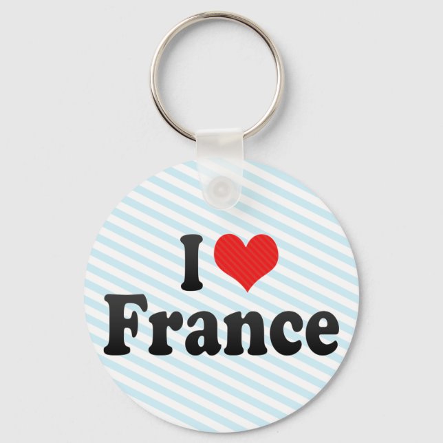 I Love France Keychain (Front)