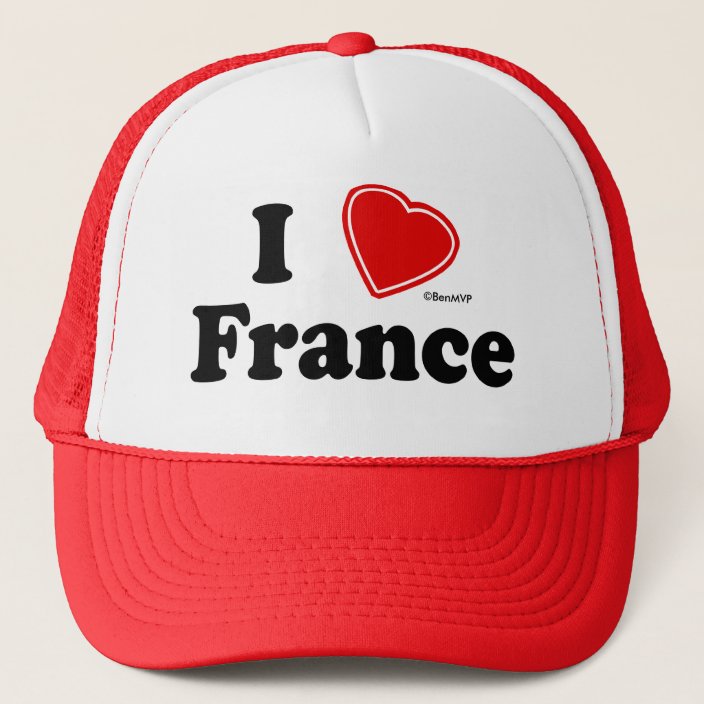 I Love France Mesh Hat
