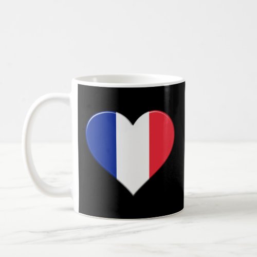 I love France National Flag Pride Heart  Coffee Mug