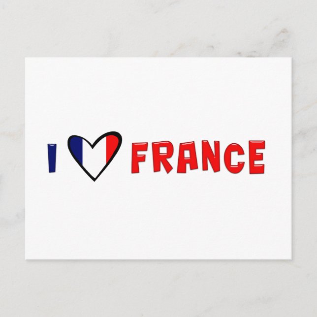 I Love France Postcard (Front)