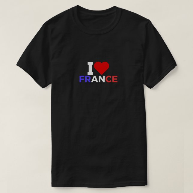 I Love France T-Shirt (Design Front)
