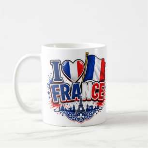 I Love FRANCE Team France 2026 Rooster Soccer Coffee Mug