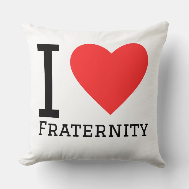 I love fraternity throw pillow (Front)