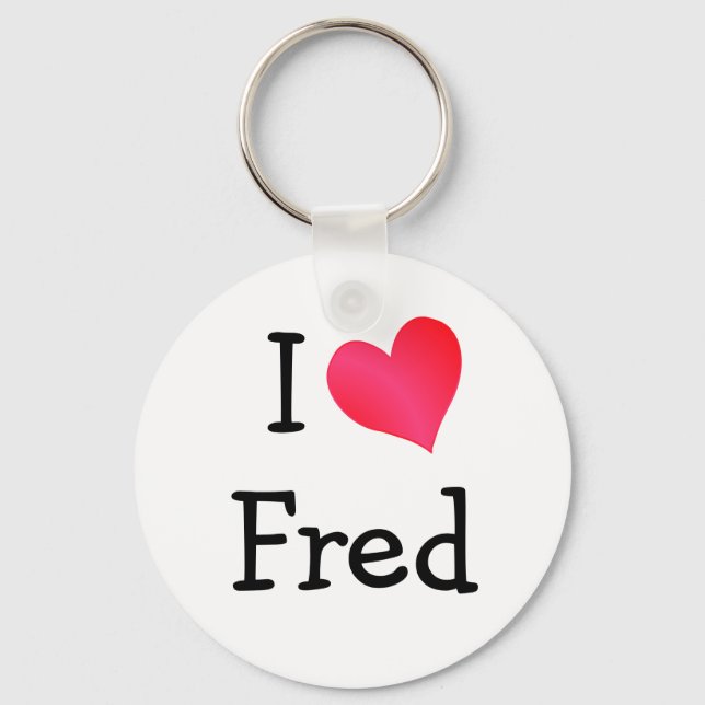 I Love Fred Keychain (Front)